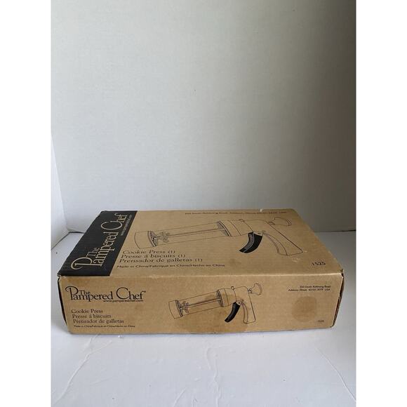 Pampered Chef Cookie press With 15 Disc Holiday Christmas #1525 Baking Missing 1 - Picture 4 of 11